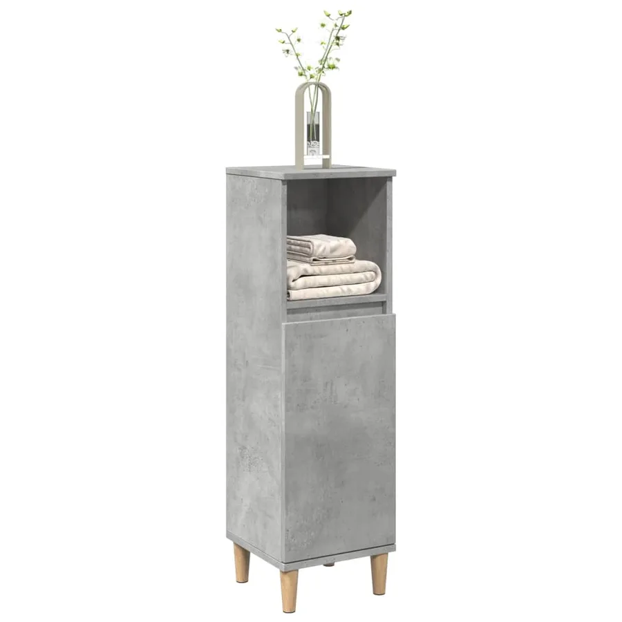 Armoire de salle de bain gris béton 30x30x100 cm - 3