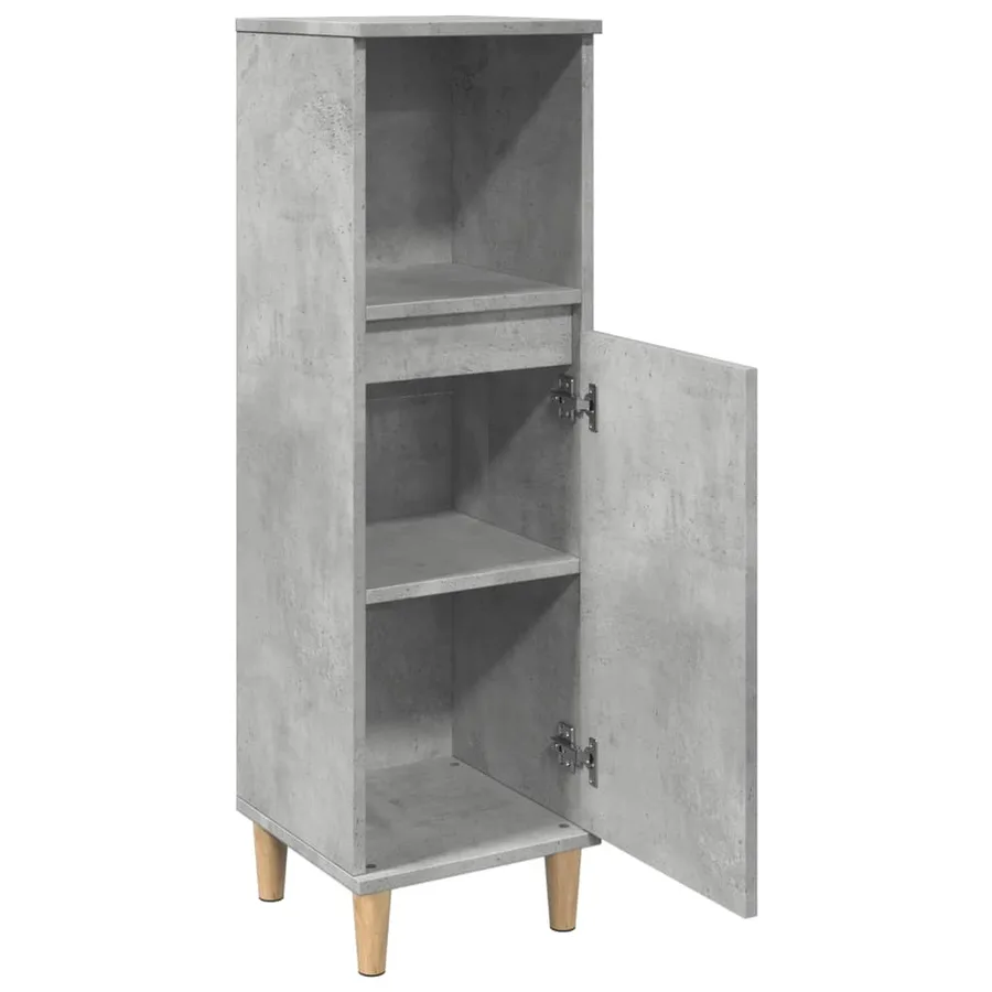 Armoire de salle de bain gris béton 30x30x100 cm - 5