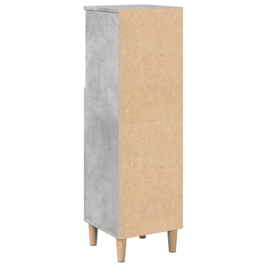Armoire de salle de bain gris béton 30x30x100 cm - 7