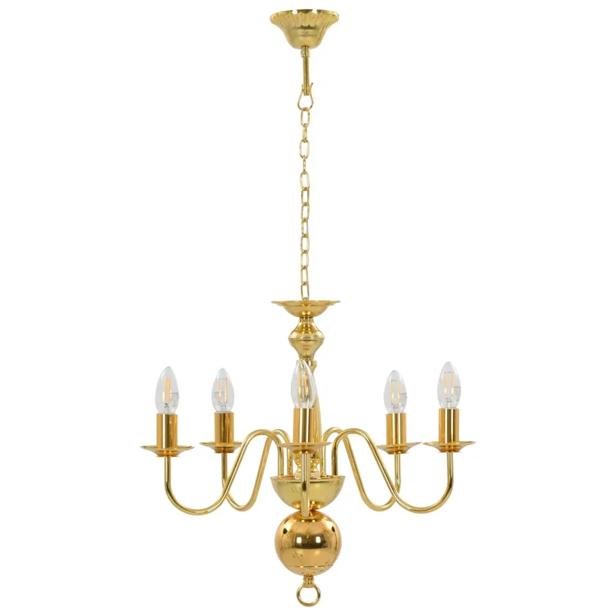 Lustre Doré 5 ampoules E14 - 5