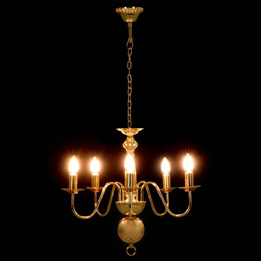 Lustre Doré 5 ampoules E14 - 6