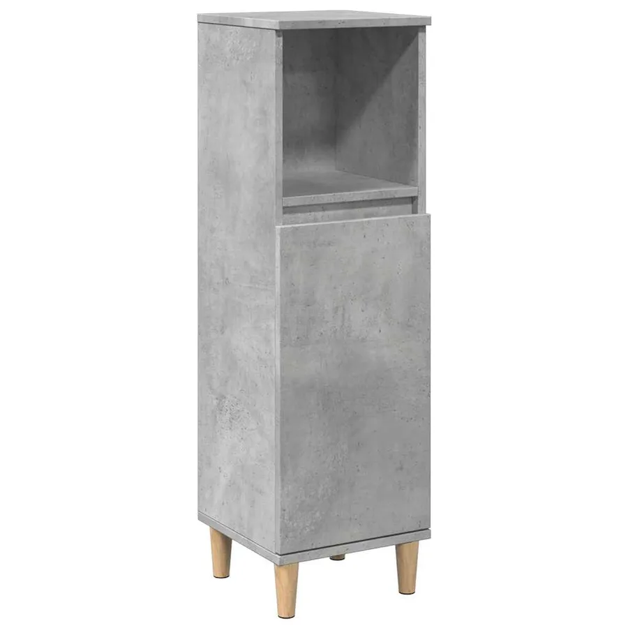 Ensemble de meubles de salle de bain 3 pcs gris béton - 6