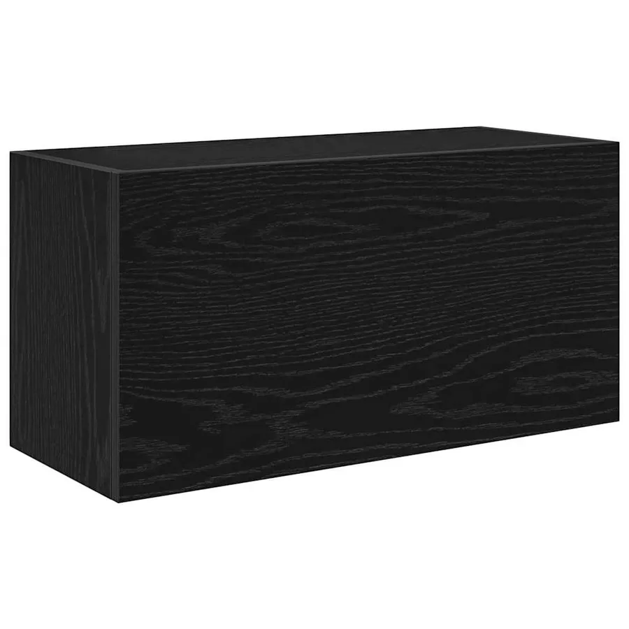Armoire murale de bain noir 60x25x30 cm bois d'ingénierie - 2