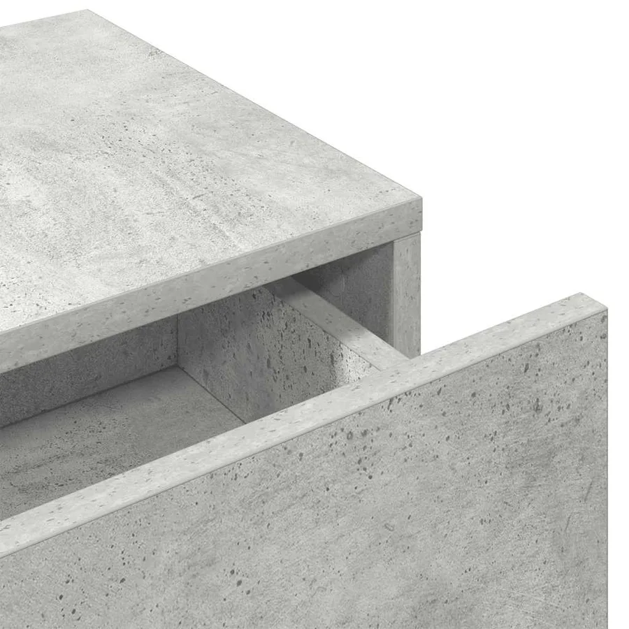 Étagère murale avec tiroirs gris béton bois d'ingénierie - 8