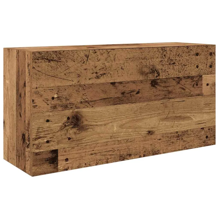 Armoire murale de bain vieux bois 80x25x40 cm bois d'ingénierie - 2