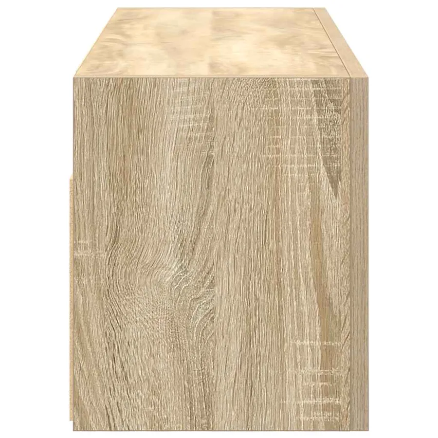 Armoire murale de bain chêne sonoma 80x25x30 cm bois ingénierie - 7