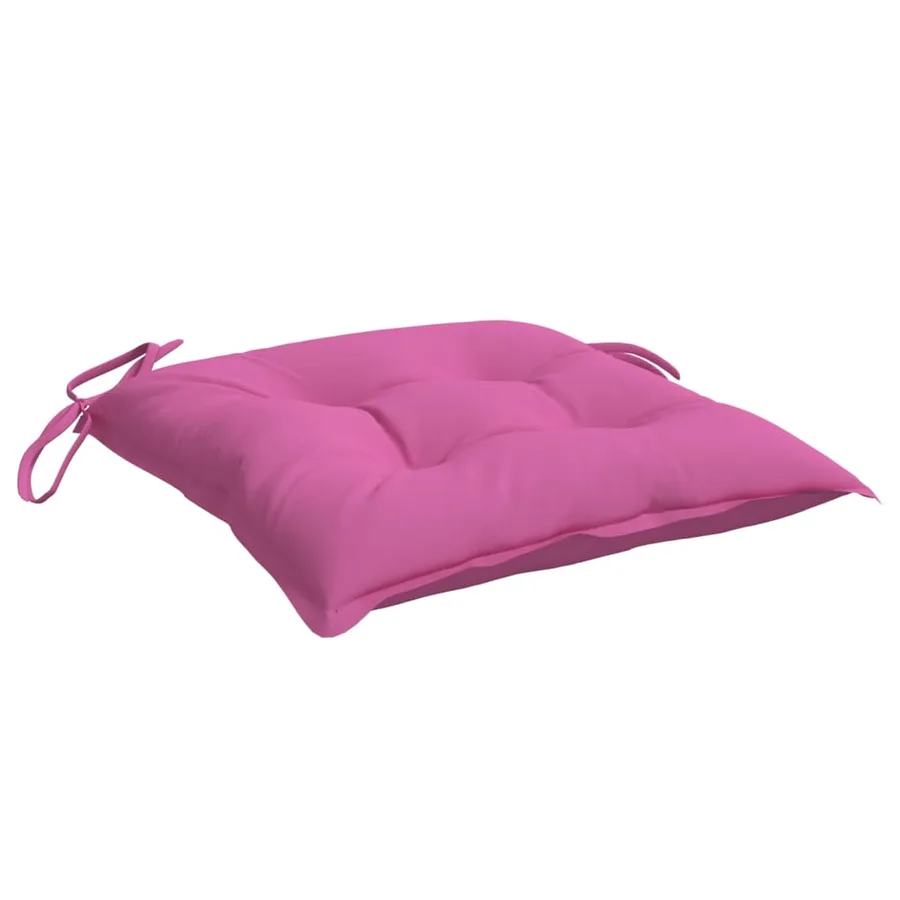 Coussins de chaise lot de 2 rose 50x50x7 cm tissu oxford - 5