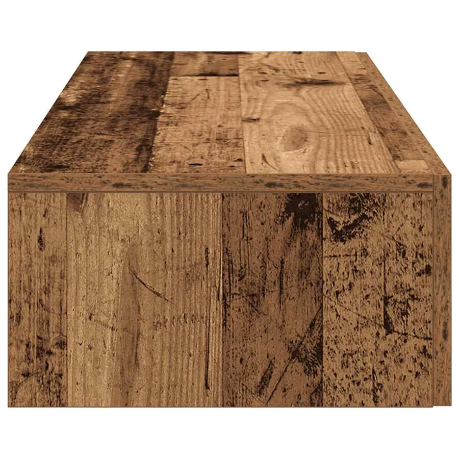 Étagère murale avec tiroirs vieux bois bois d'ingénierie - 5