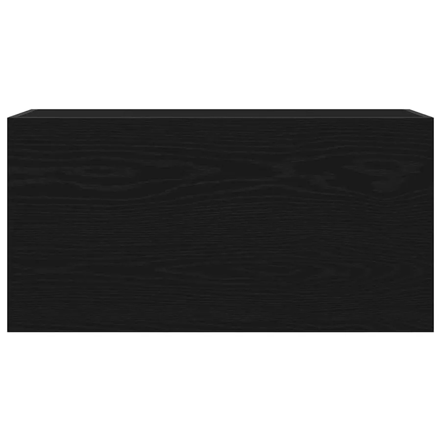 Armoire murale de bain noir 80x25x40 cm bois d'ingénierie - 5