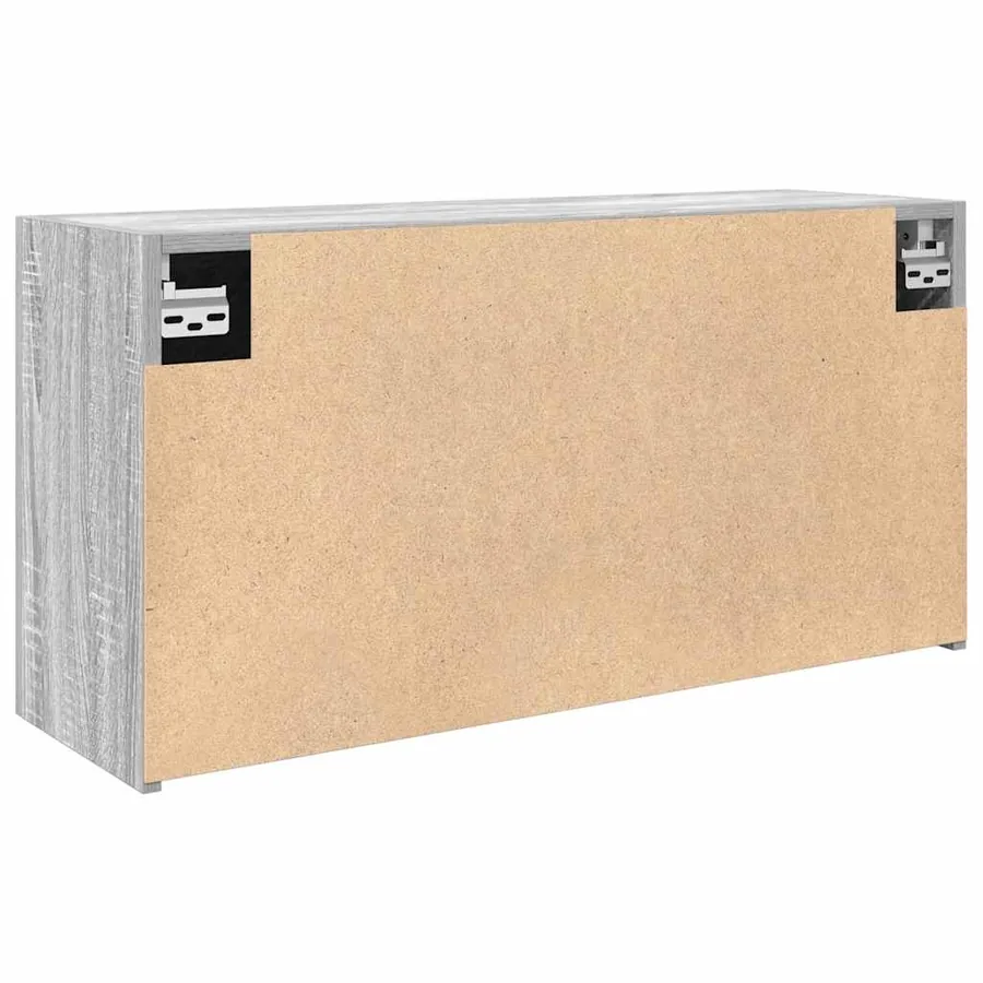 Armoire murale de bain sonoma gris 80x25x40cm bois d'ingénierie - 8