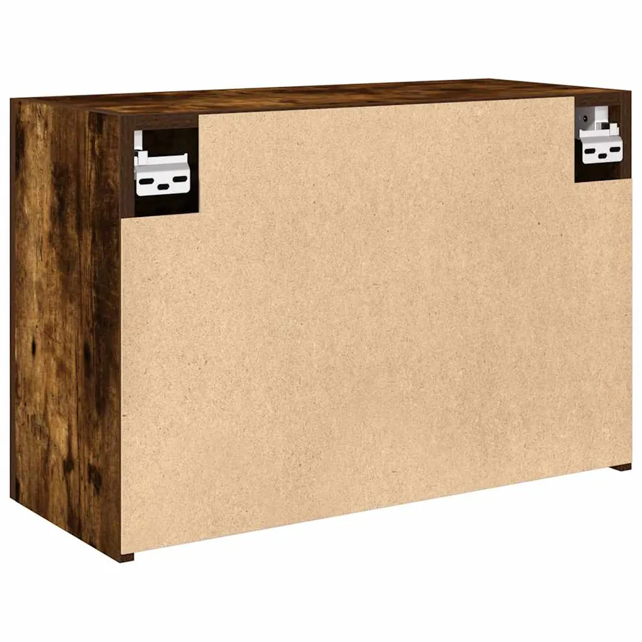 Armoire murale de bain chêne fumé 60x25x40 cm bois d'ingénierie - 8