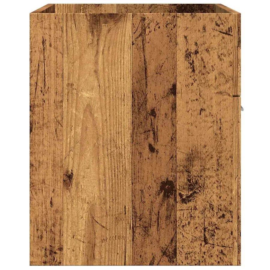 Meuble lavabo de salle de bain vieux bois bois d'ingénierie - 5