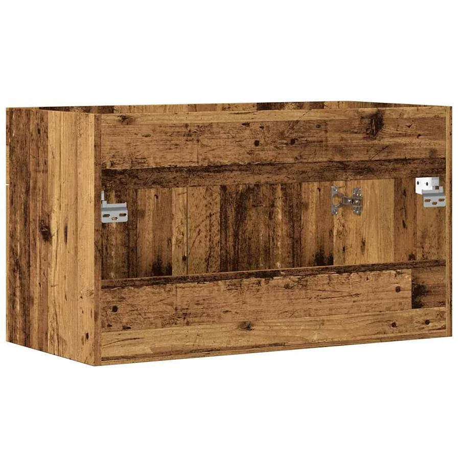Meuble lavabo de salle de bain vieux bois bois d'ingénierie - 6