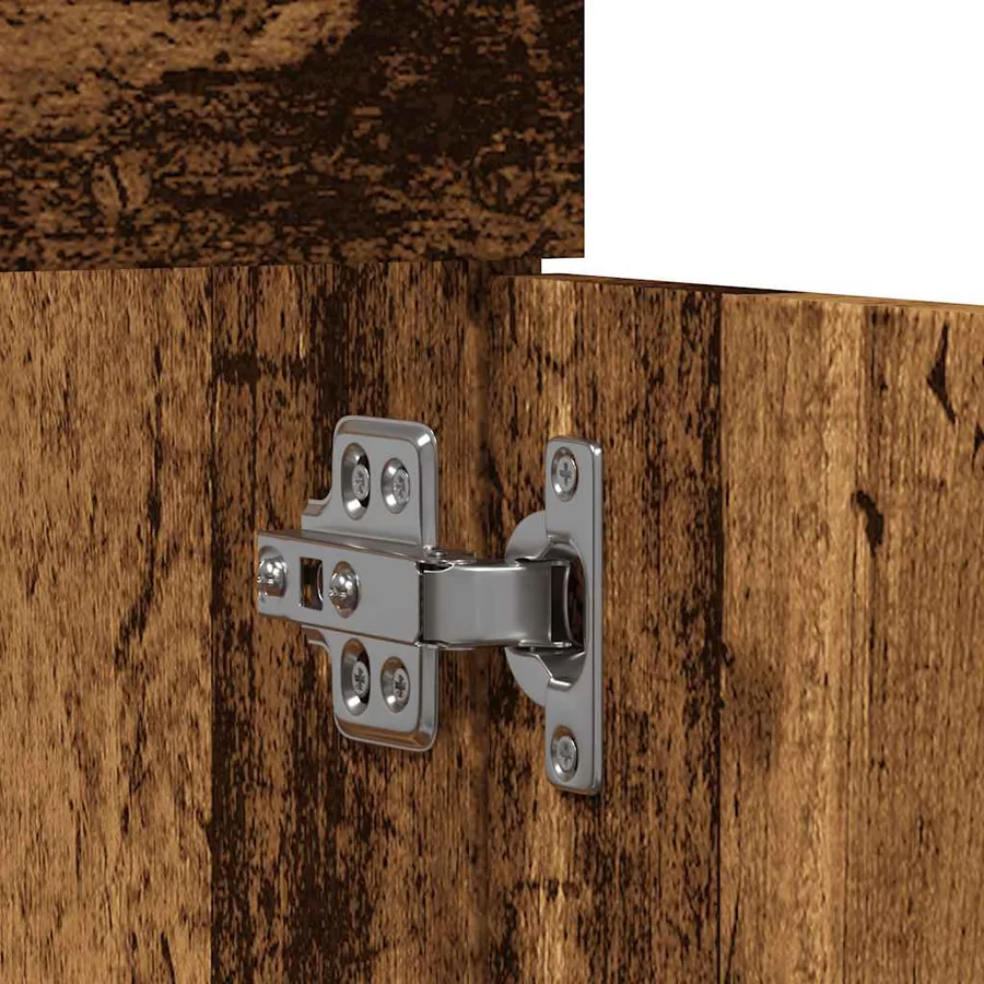 Meuble lavabo de salle de bain vieux bois bois d'ingénierie - 8
