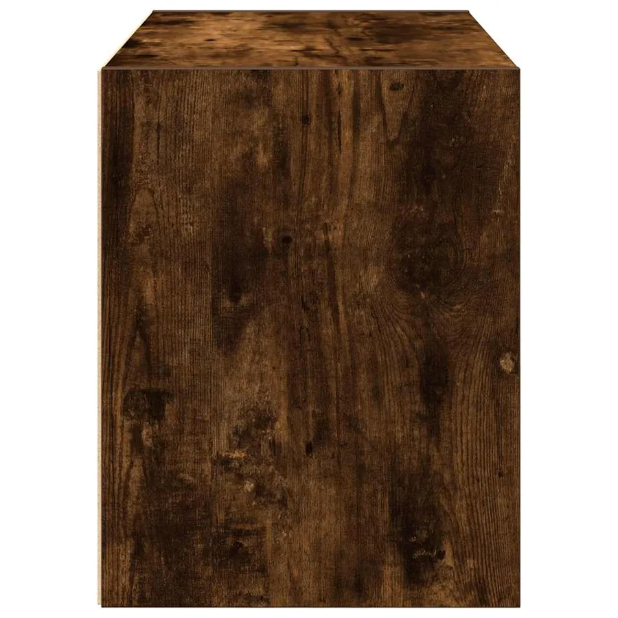 Armoire avec 2 tiroirs chêne fumé 60x31x40 cm bois d'ingénierie - 6