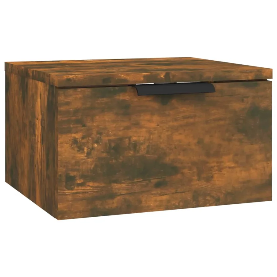 Table de chevet murale Chêne fumé 34x30x20 cm - 2