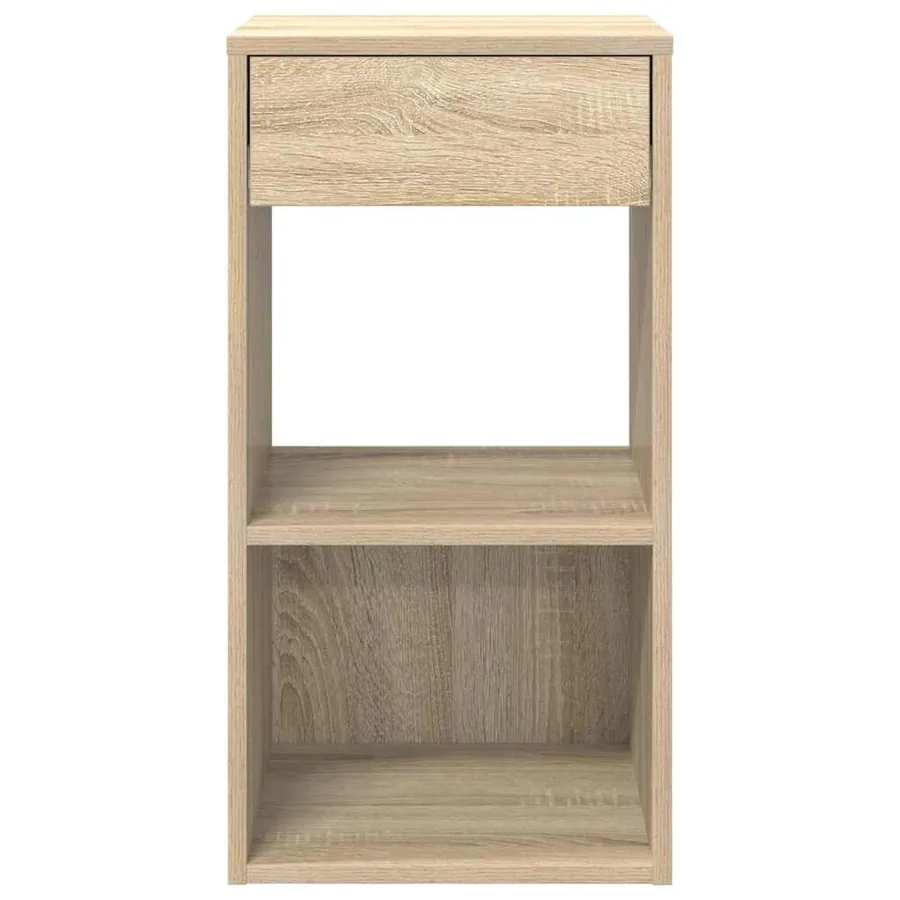 Tables de chevet avec tiroir 2 pcs chêne sonoma 35x34x66,5 cm - 4