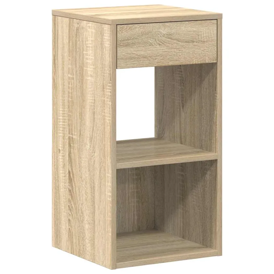 Tables de chevet avec tiroir 2 pcs chêne sonoma 35x34x66,5 cm - 5