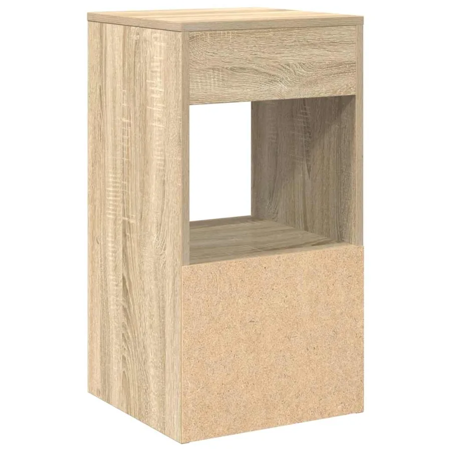 Tables de chevet avec tiroir 2 pcs chêne sonoma 35x34x66,5 cm - 8