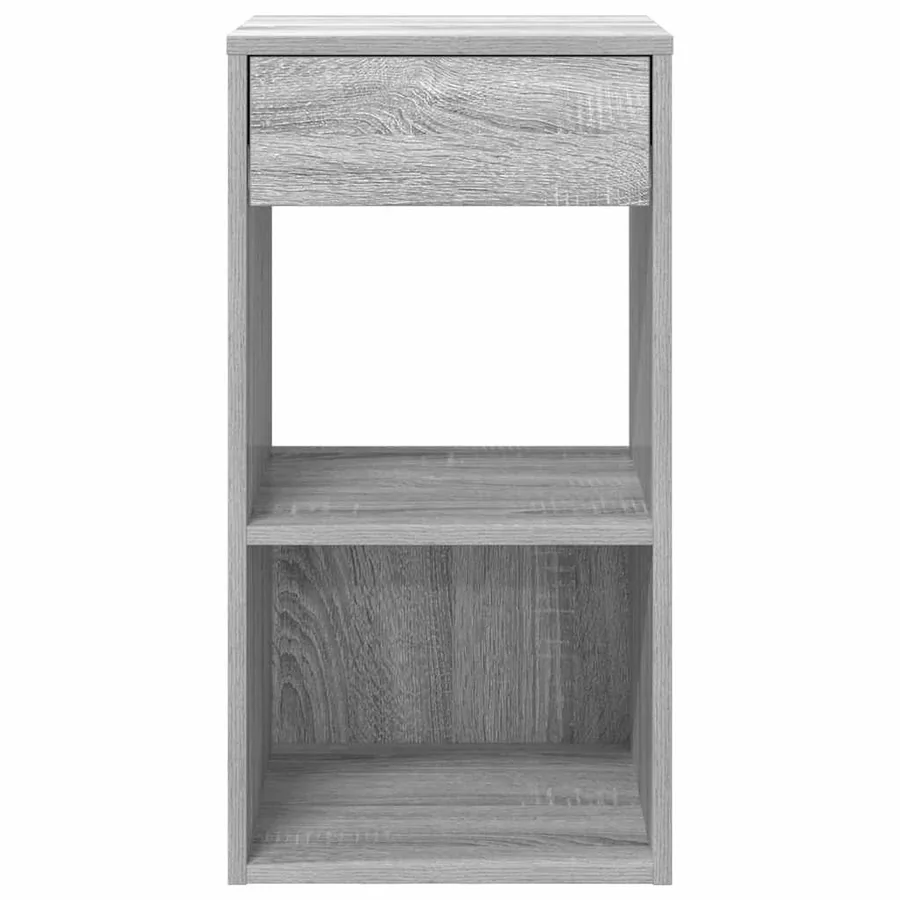 Tables de chevet avec tiroir 2 pcs sonoma gris 35x34x66,5 cm - 4