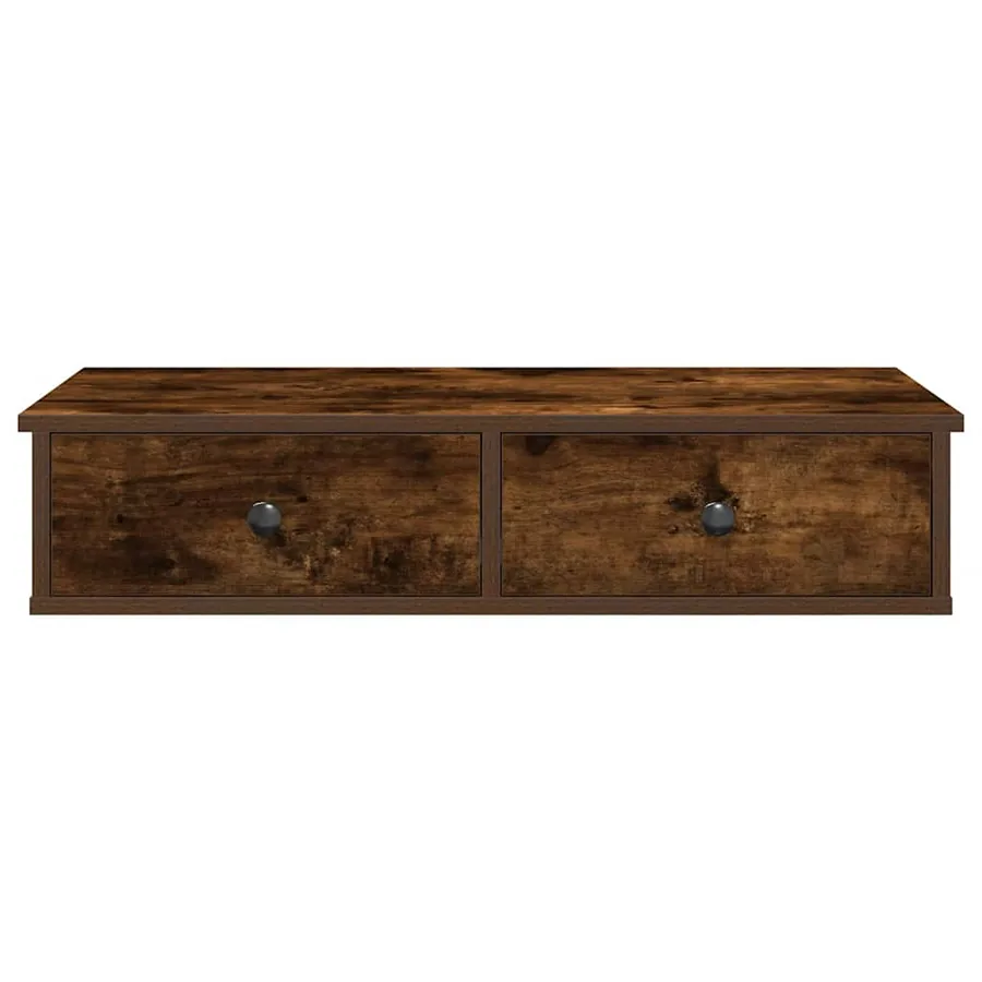 Étagère murale avec tiroirs chêne fumé bois d'ingénierie - 4