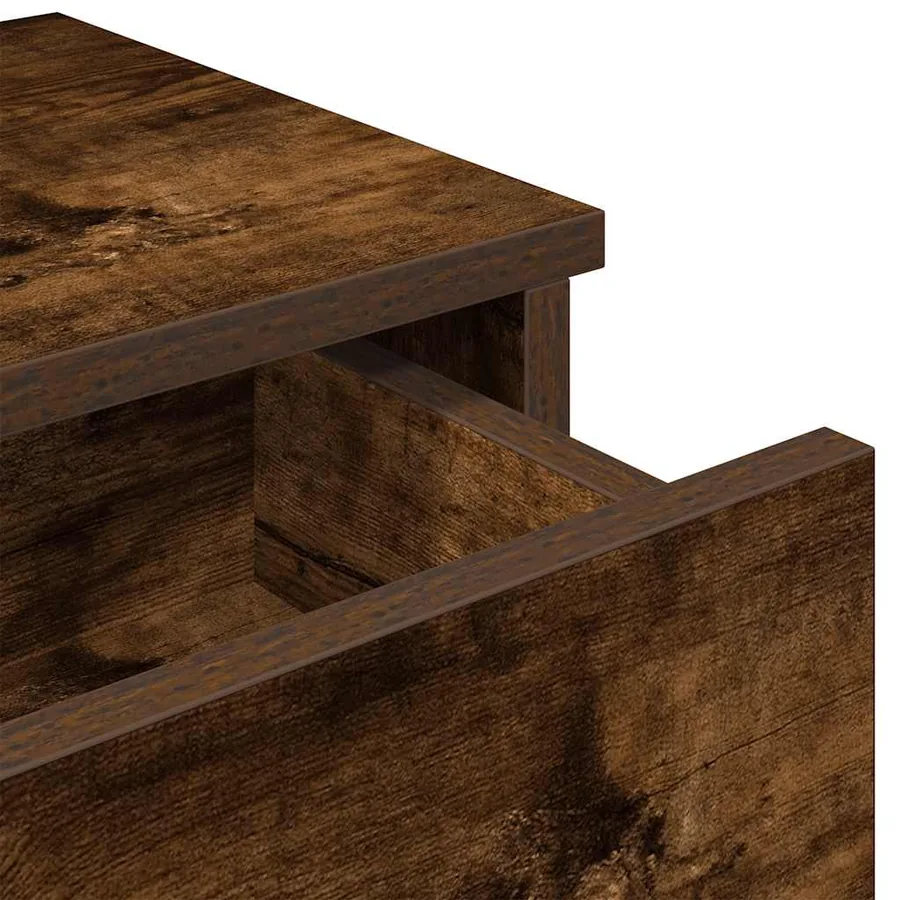 Étagère murale avec tiroirs chêne fumé bois d'ingénierie - 8
