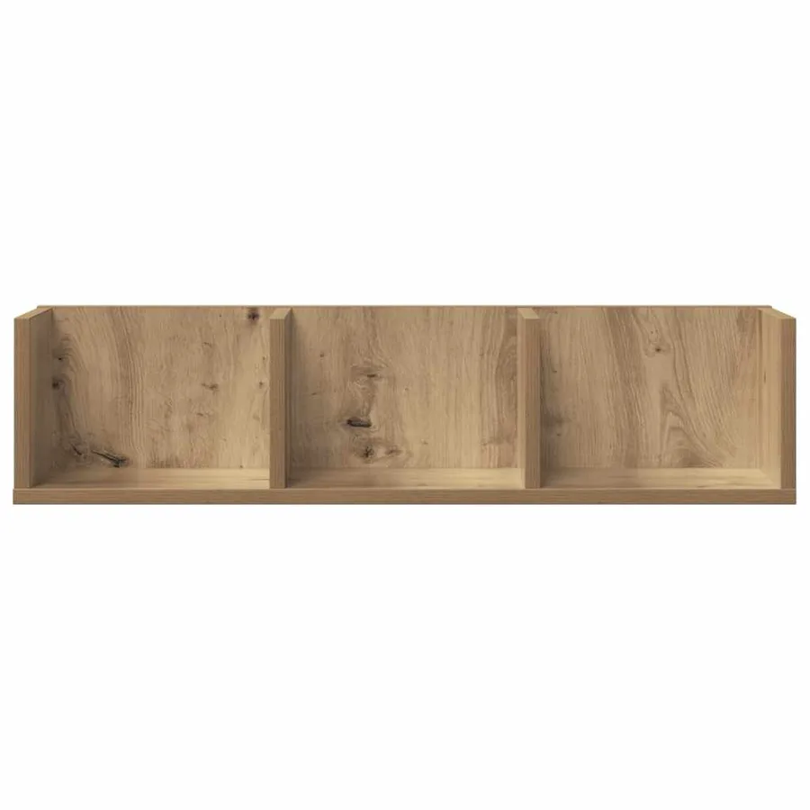 Étagère murale à CD chêne artisanal 75x18x18 cm bois ingénierie - 4