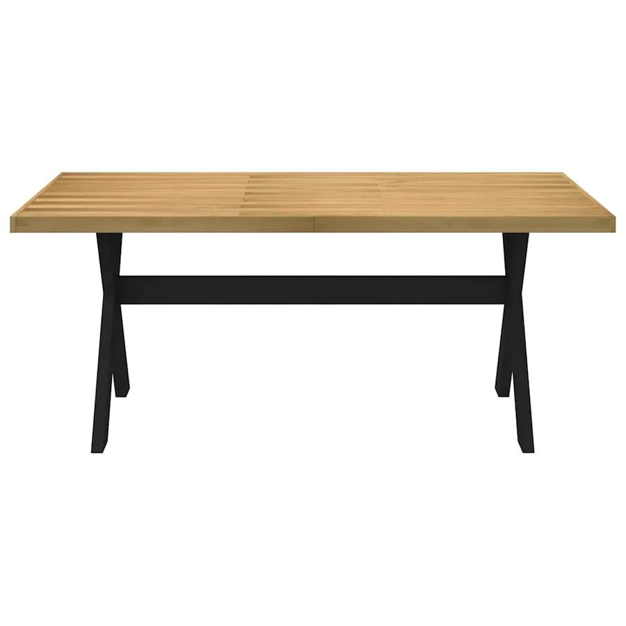 Table à manger NOAIN pieds en forme de X 180x90x75cm massif pin - 3