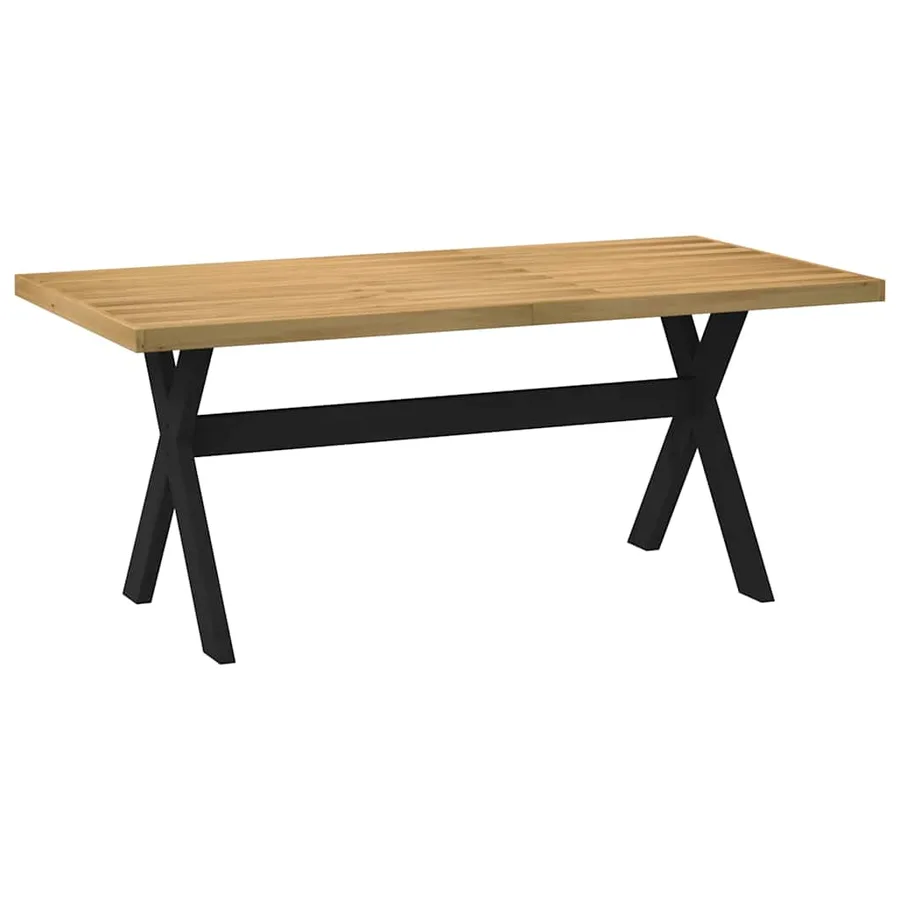 Table à manger NOAIN pieds en forme de X 180x90x75cm massif pin - 5
