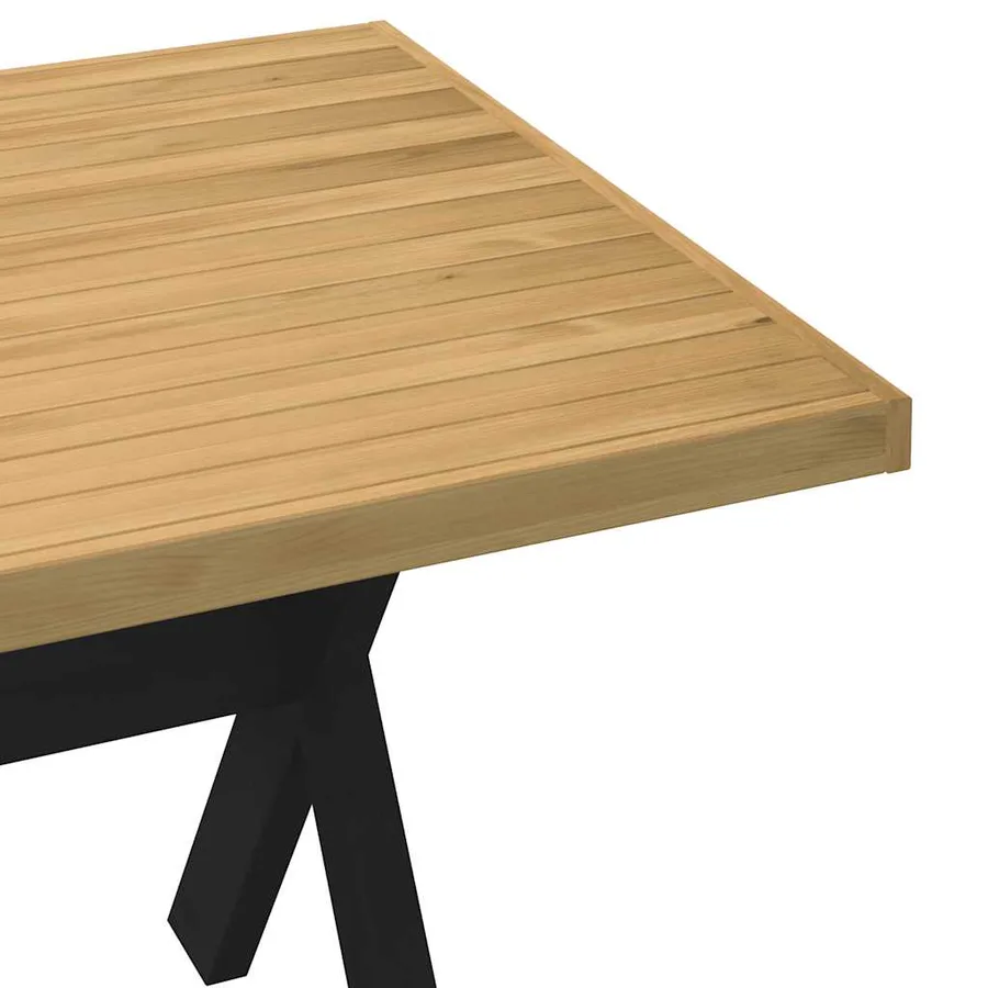 Table à manger NOAIN pieds en forme de X 180x90x75cm massif pin - 6