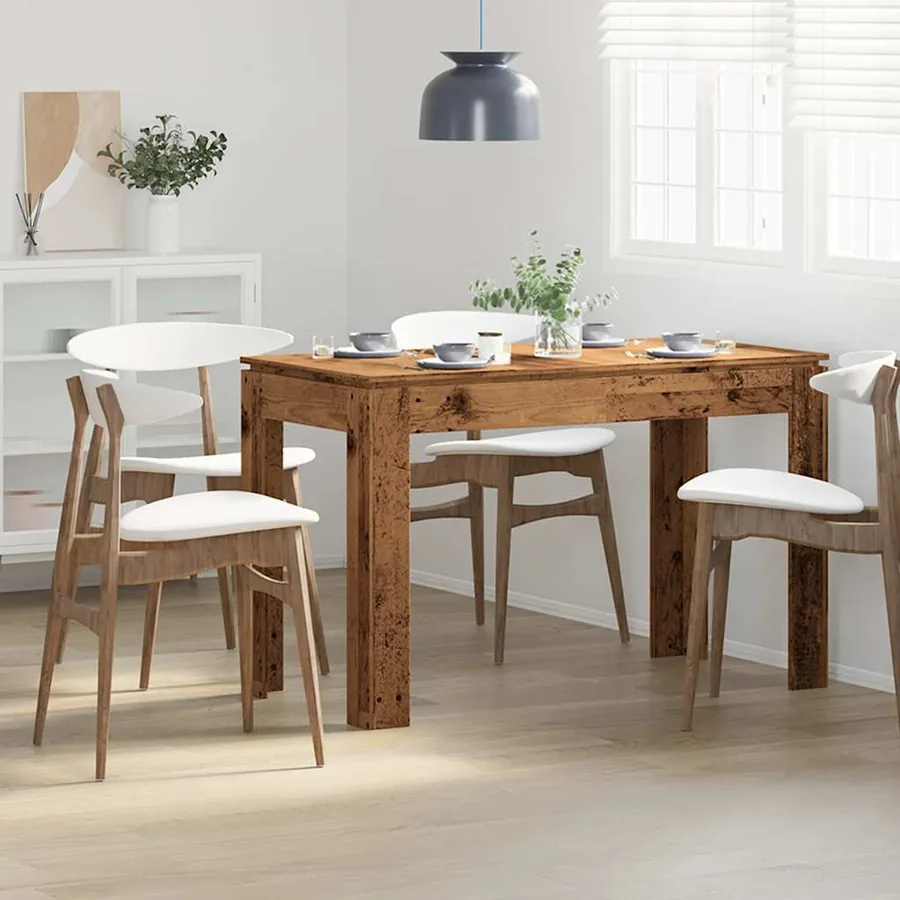 Table à manger vieux bois 120x60x76 cm bois d'ingénierie