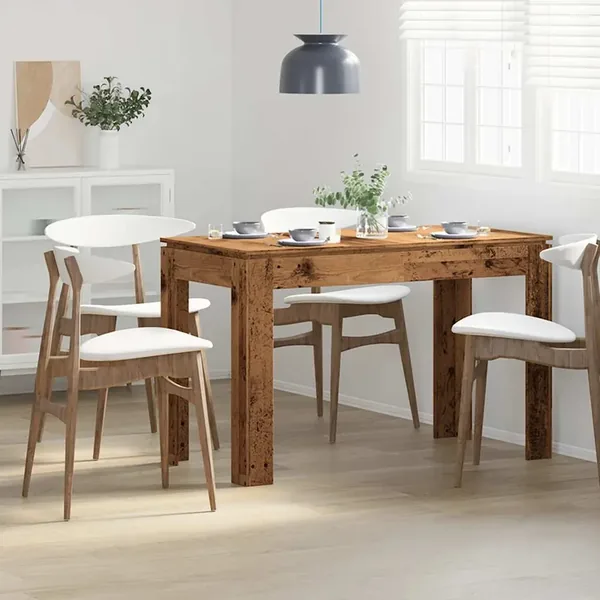 Table à manger vieux bois 120x60x76 cm bois d'ingénierie