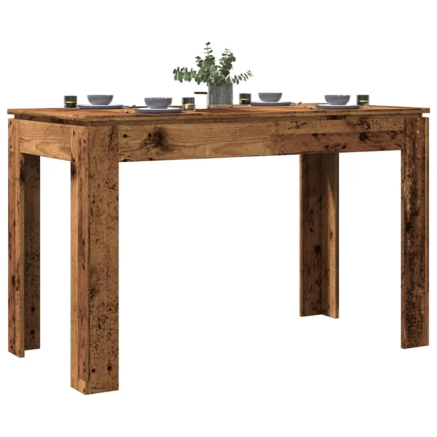 Table à manger vieux bois 120x60x76 cm bois d'ingénierie - 3