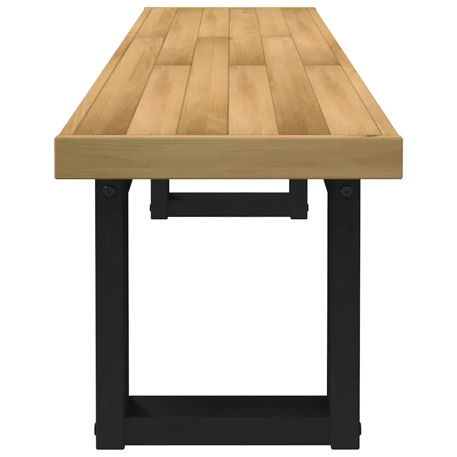 Banc à manger NOAIN pieds en forme de U 180x40x45 cm massif pin - 4
