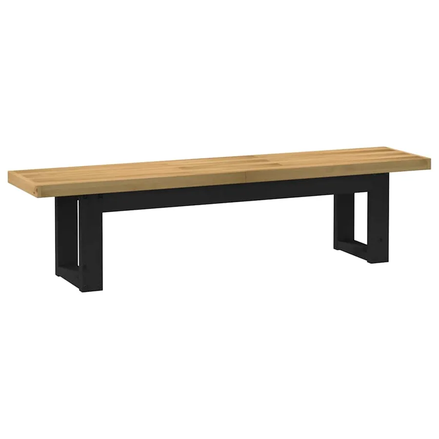 Banc à manger NOAIN pieds en forme de U 180x40x45 cm massif pin - 5