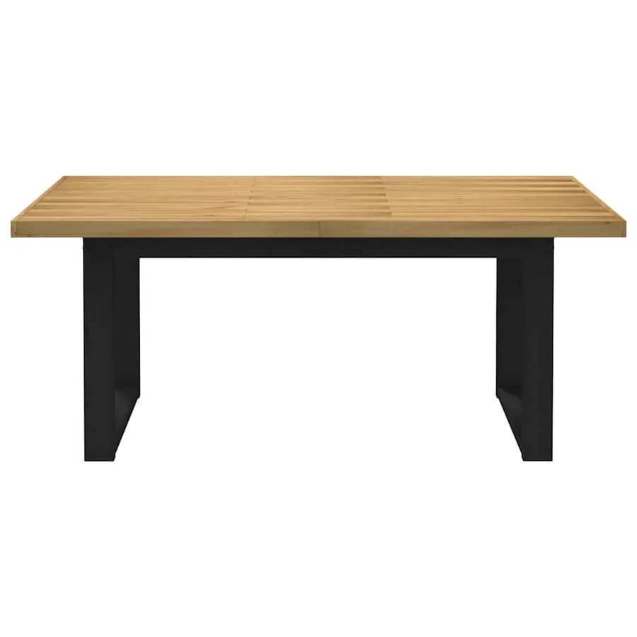 Table à manger NOAIN pieds en forme de U 180x90x75cm massif pin - 4