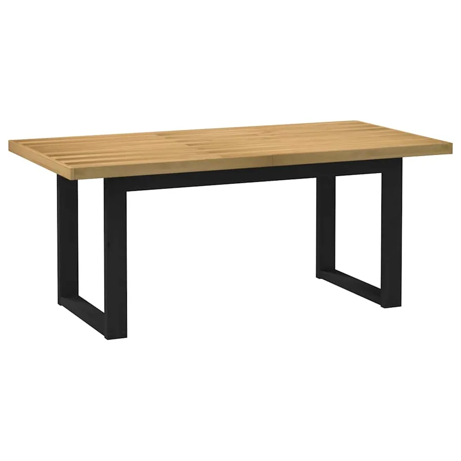 Table à manger NOAIN pieds en forme de U 180x90x75cm massif pin - 5