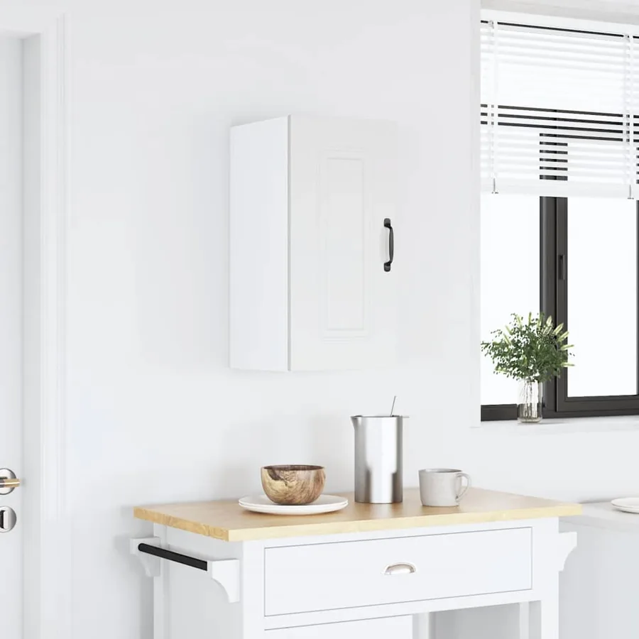 Armoire murale de cuisine Kalmar blanc bois d'ingénierie