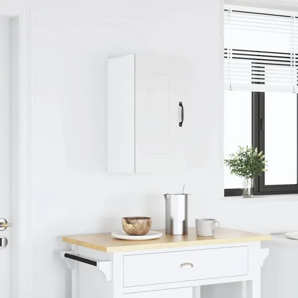 Armoire murale de cuisine Kalmar blanc bois d'ingénierie