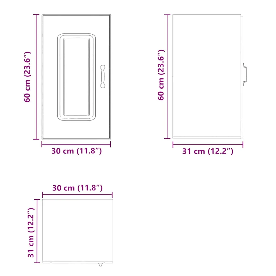 Armoire murale de cuisine Kalmar blanc bois d'ingénierie - 10
