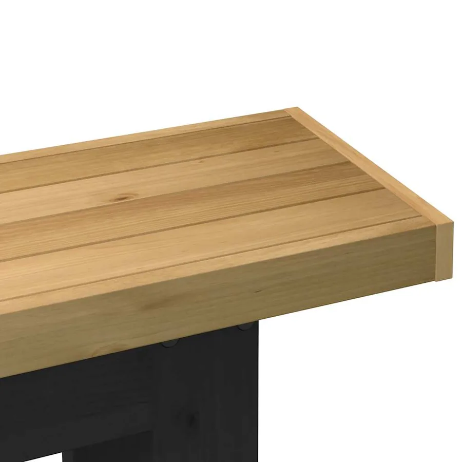 Table console NOAIN pieds en forme de U 120x30x75 cm massif pin - 6