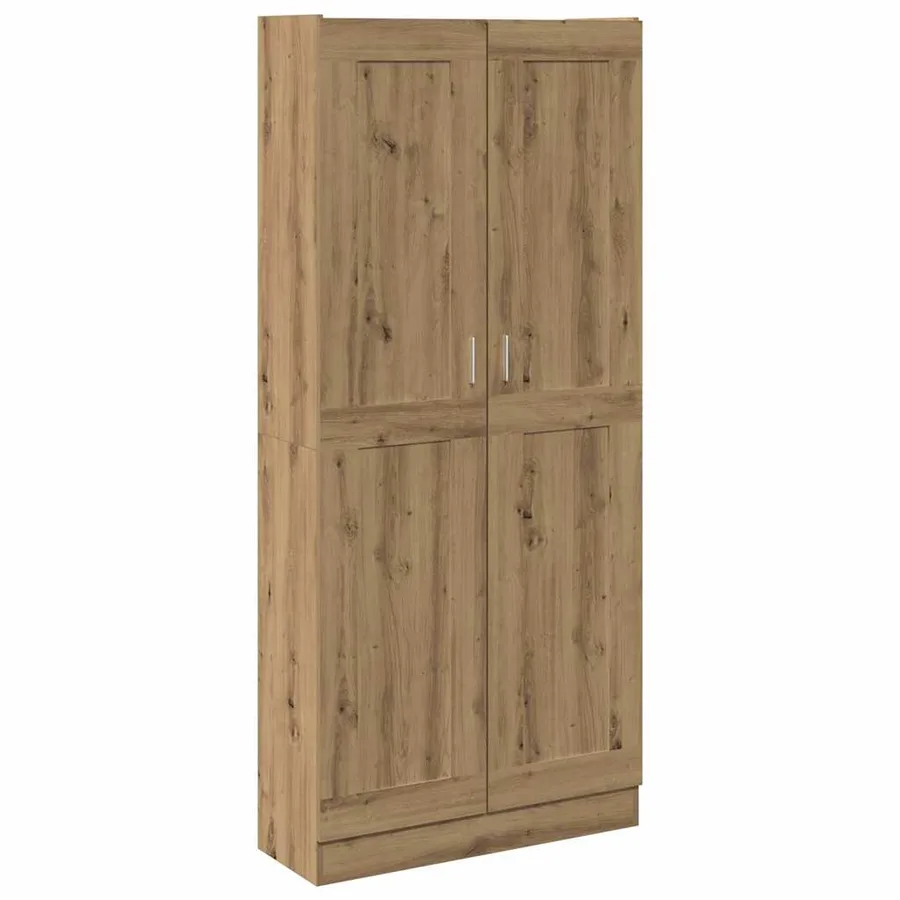 Buffet haut chêne artisanal 82,5x30,5x185 cm bois d'ingénierie - 2
