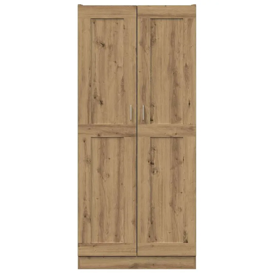 Buffet haut chêne artisanal 82,5x30,5x185 cm bois d'ingénierie - 3