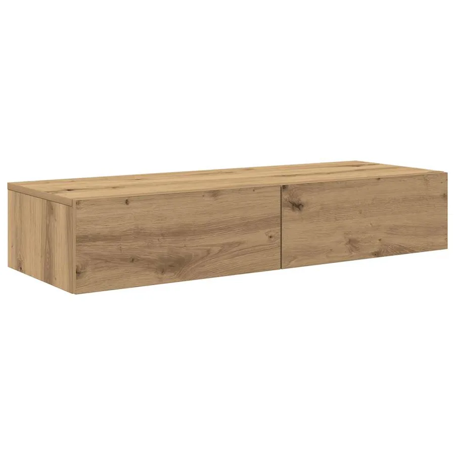 Étagère murale avec tiroirs chêne artisanal bois d'ingénierie - 2