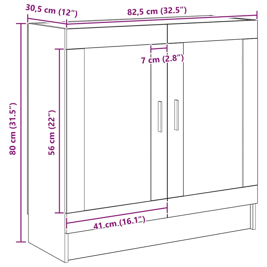 Bibliothèque chêne artisanal 82,5x30,5x80 cm bois d'ingénierie - 12