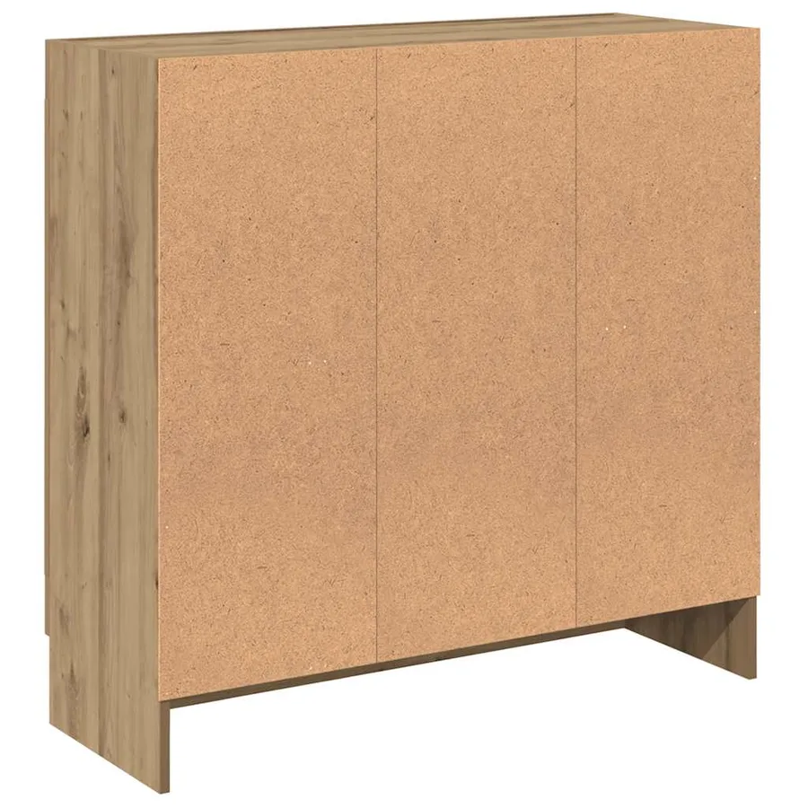 Bibliothèque chêne artisanal 82,5x30,5x80 cm bois d'ingénierie - 6