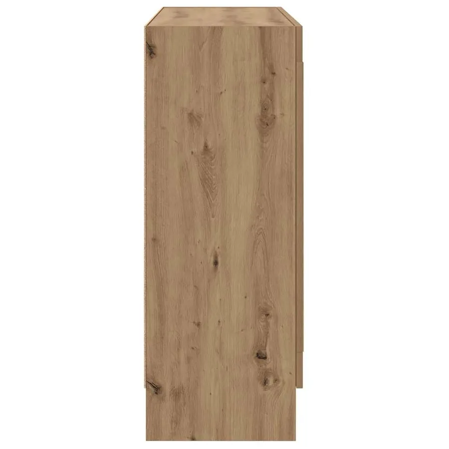 Bibliothèque chêne artisanal 82,5x30,5x80 cm bois d'ingénierie - 7