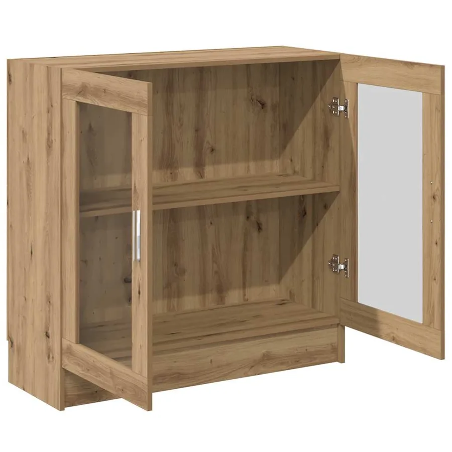 Bibliothèque chêne artisanal 82,5x30,5x80 cm bois d'ingénierie - 9