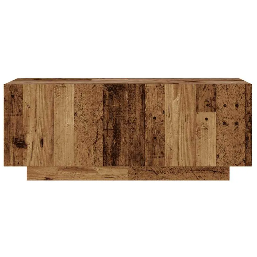 Table de chevet vieux bois 100x35x40 cm bois d'ingénierie - 4