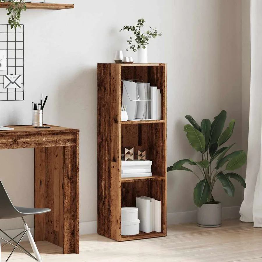 Bibliothèque vieux bois 36x30x114 cm bois d'ingénierie - 3
